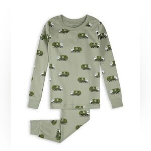 Petit Lem Garbage Truck Print Pajama Set